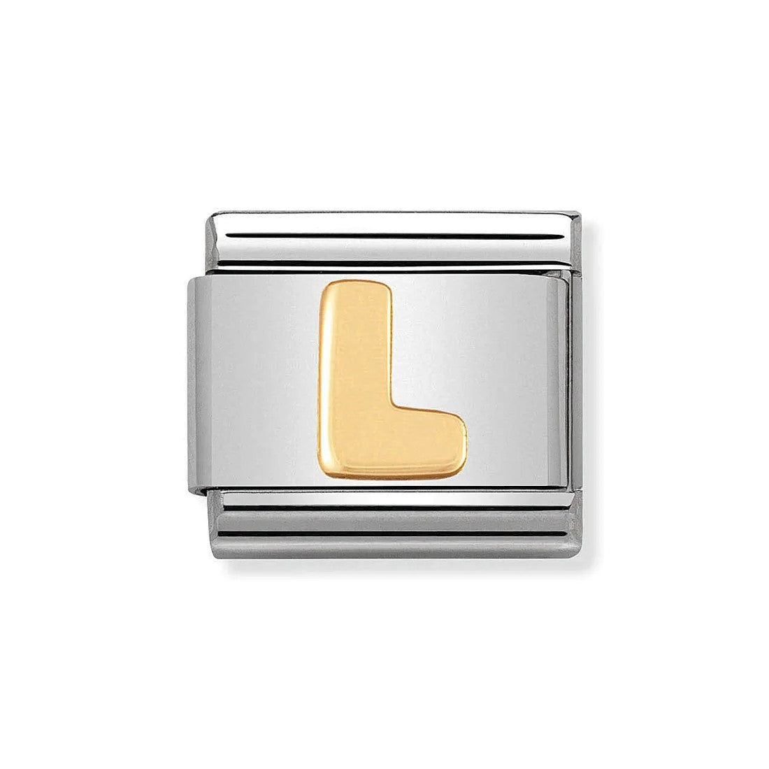 Classic 18ct Gold Letter 'L' Link