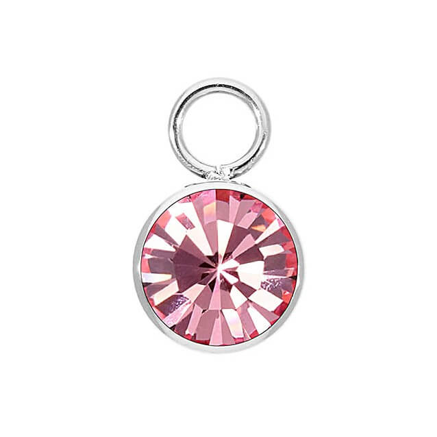 Light Rose Charm BOTTONE 10mm (SS)
