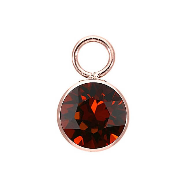 Smoked Amber Charm BOTTONE 10mm (RG/P)