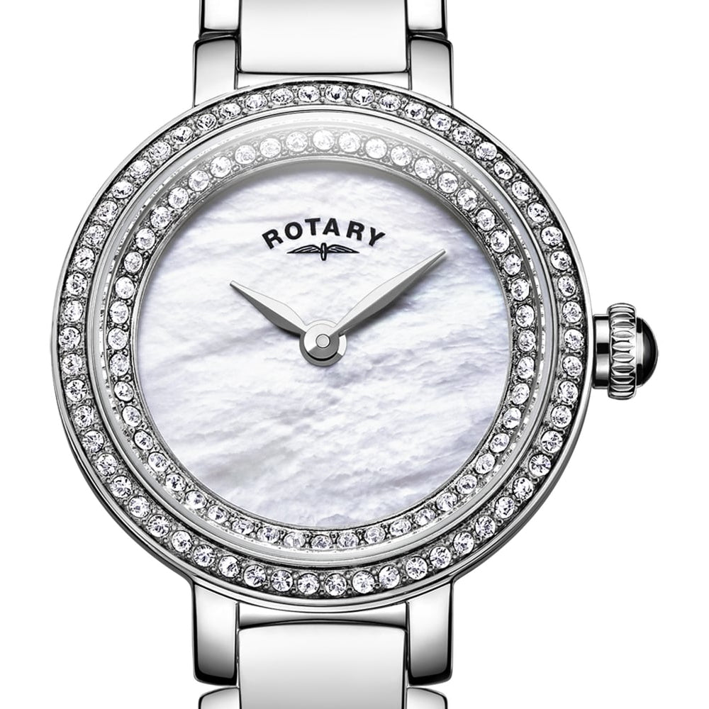 Chrome Plated CZ Stainless Steel Watch