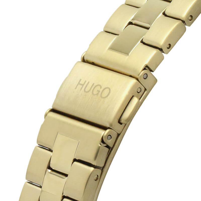 CRUSH Black Dial & Gold Tone Bracelet Strap Ladies Watch