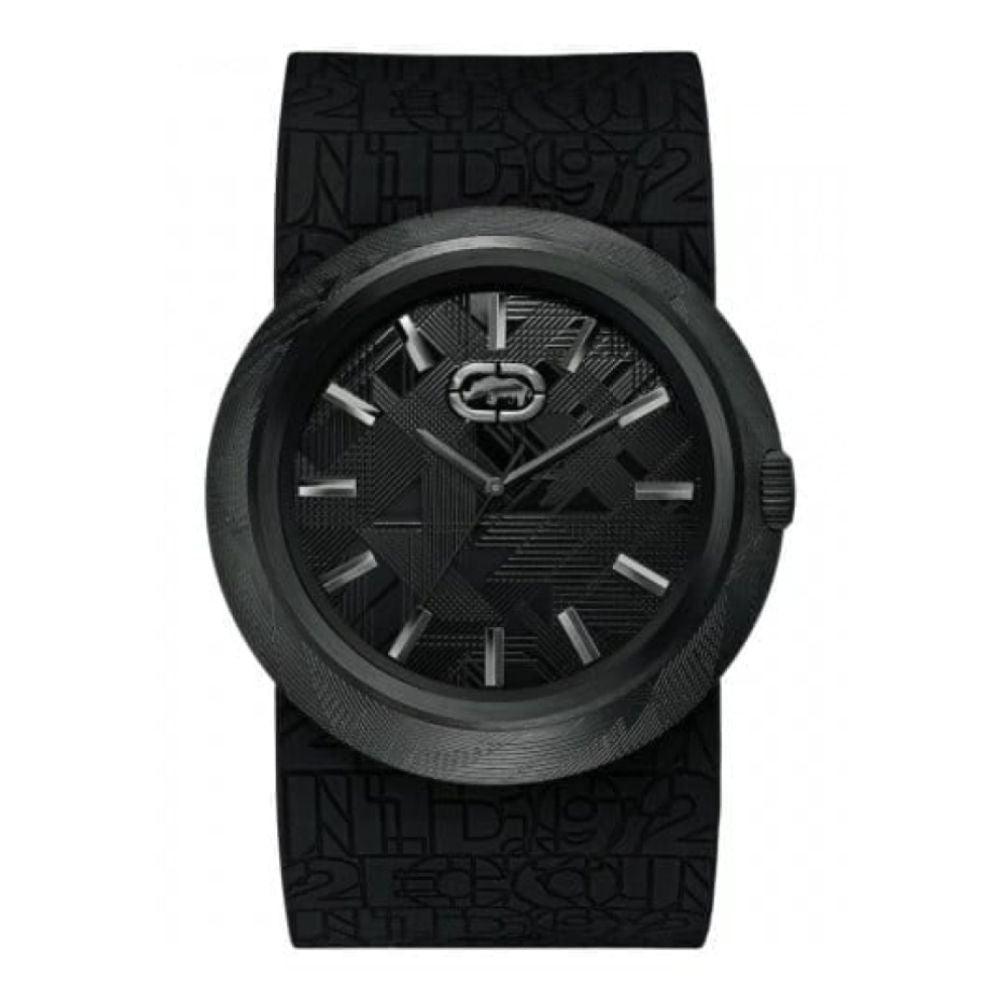Gents The Eero Black Silicone Oversized Strap Watch