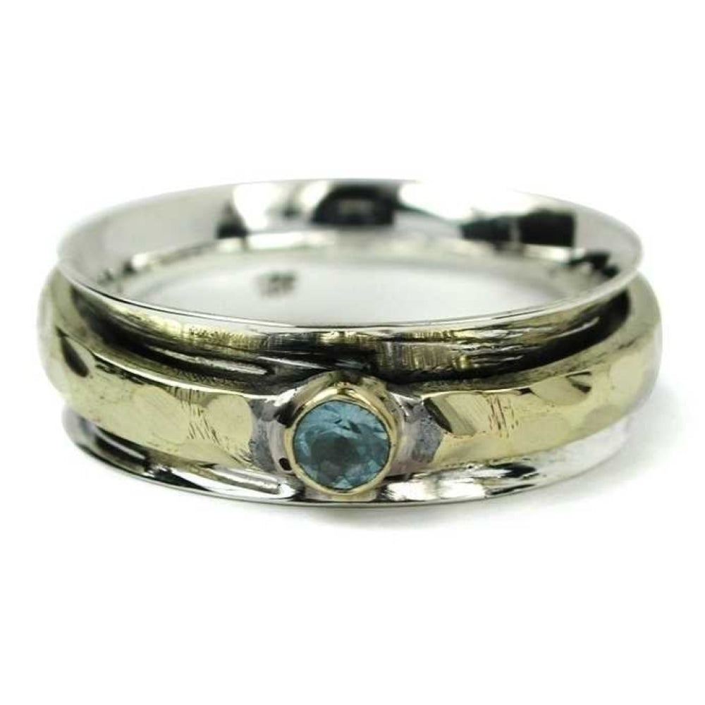 Peridot Silver Spinning Ring