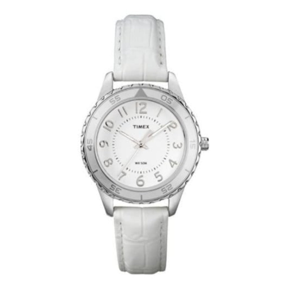 Ladies Sport White Croco Leather Watch