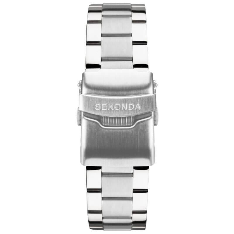 Silver Case With Green Dial & Stainless Steel Bracelet Men's Chronograph Watch