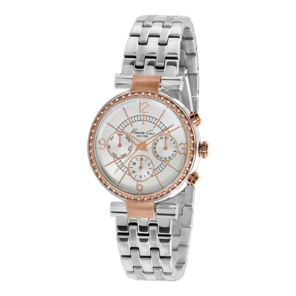 Womens silver and gold plated multi dial watch