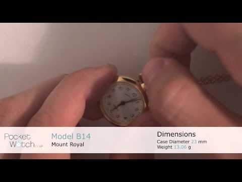 Gold Plated Open Faced Quartz Pendant Necklace Watch With Chain