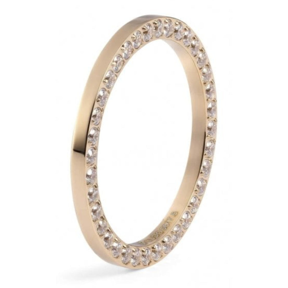 RI SIENA (G/P) Crystal Spacer Gold Plated Ring