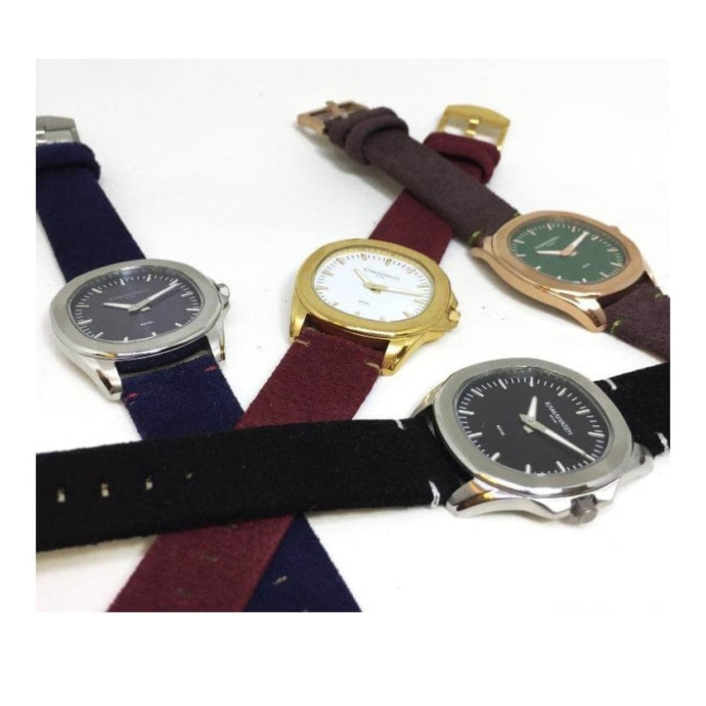 Royal Blue Dial & Black To Blue Camouflage Leather Strap Wristwatch