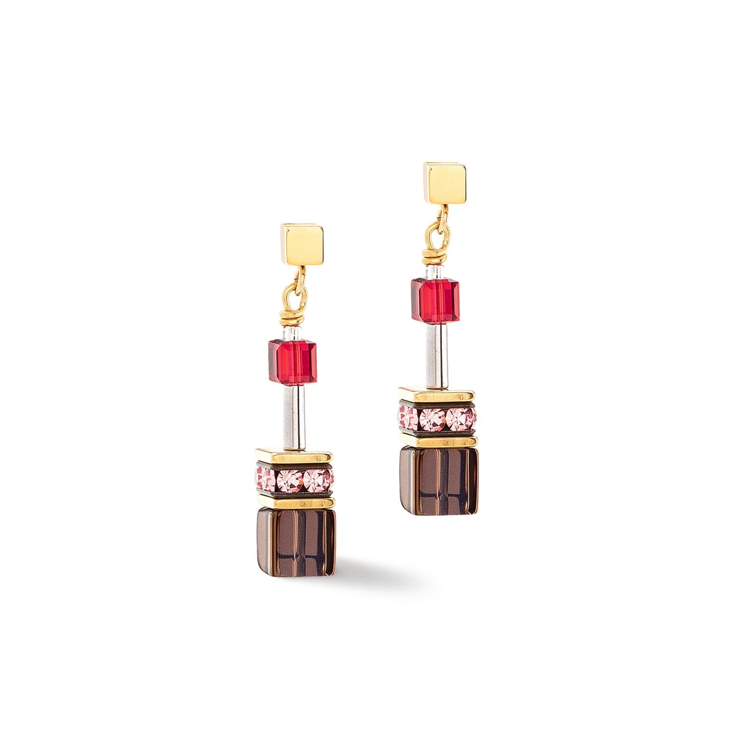 GeoCUBE Iconic Precious Multicolour Energy Earrings with Stickpin