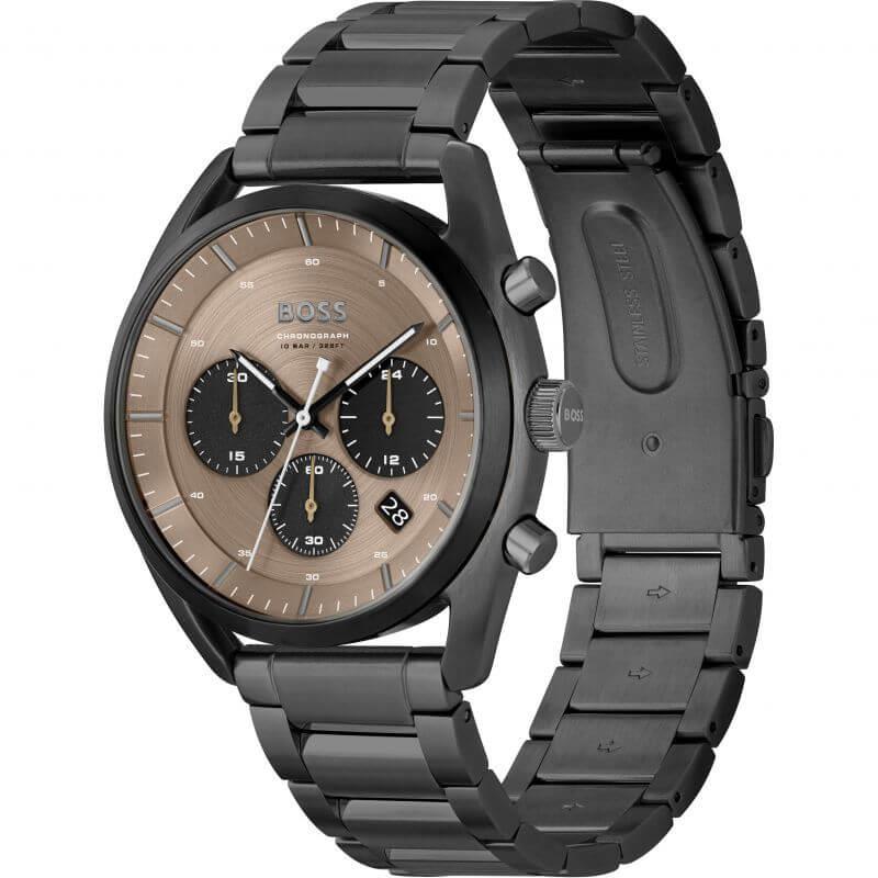 Top Chronograph Black IP Bracelet Gents Watch