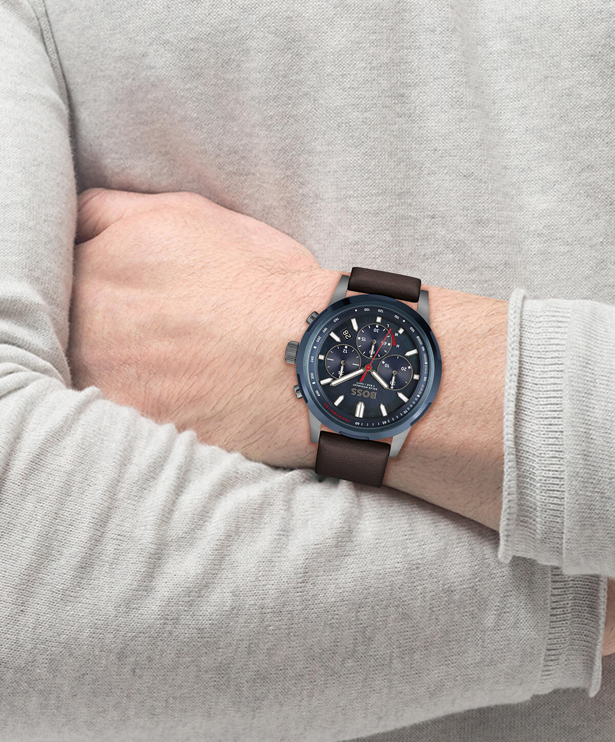 Solgrade Recycled Leather Strap Solar Powered Watch