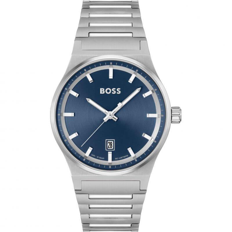 Candor SS Bracelet With Blue Dial Gents Watch