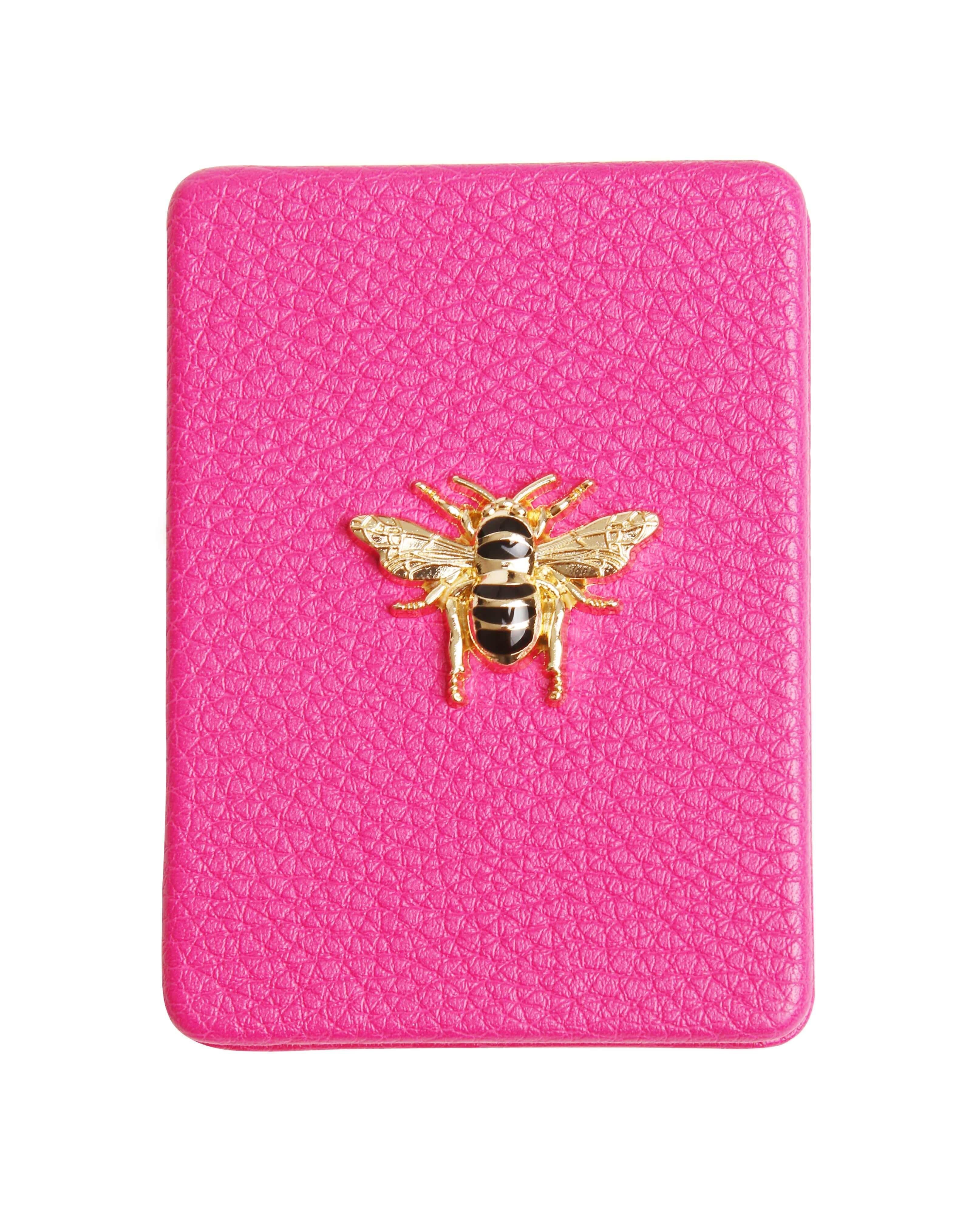 Square Mirror Compact In Hot Pink