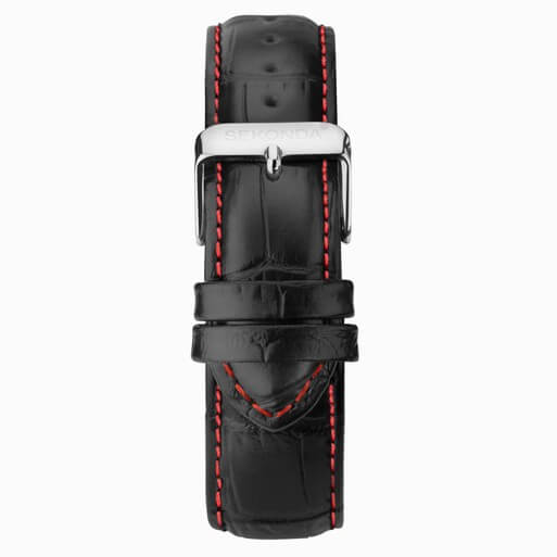 Maverick Black Dial & Black Leather Strap Men's Watch