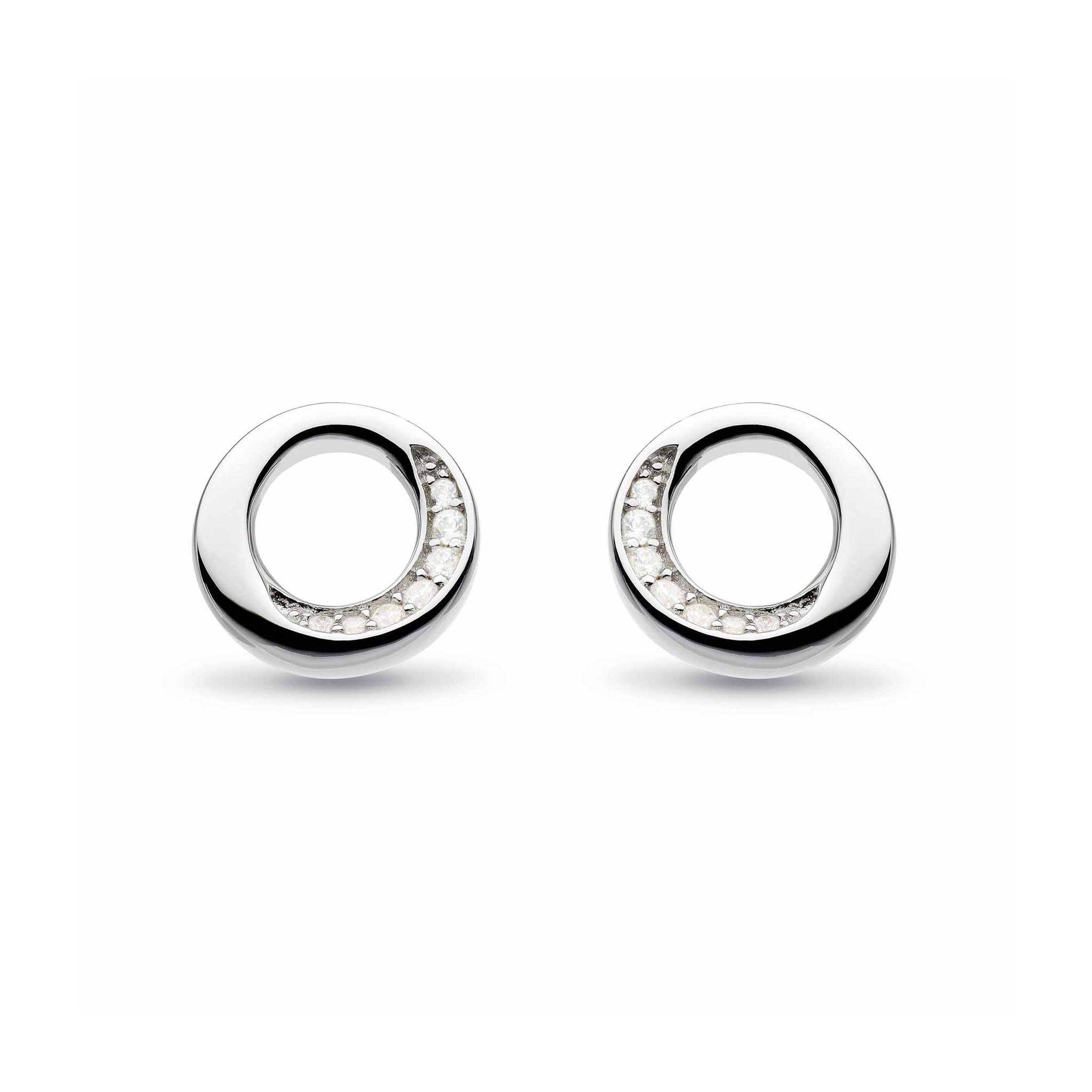 Bevel Cirque Pave Stud Earrings