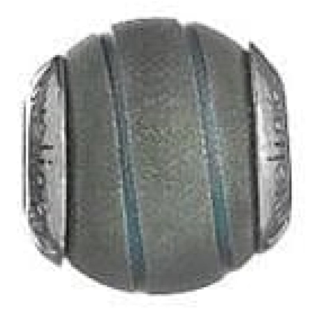 Black-Blue Stripe Sterling Silver Lovelink Charm