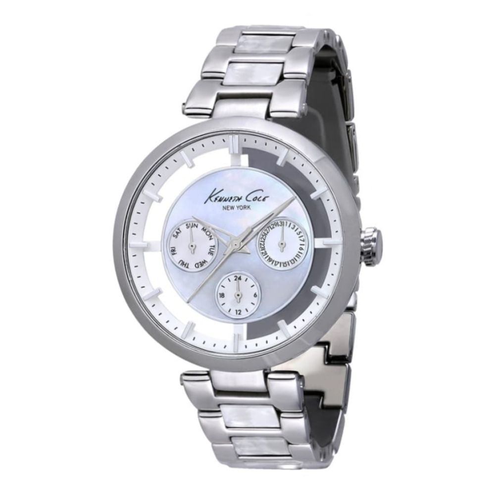 Womens multi dial bracelet watch with clear face