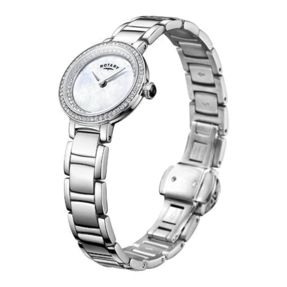 Chrome Plated CZ Stainless Steel Watch