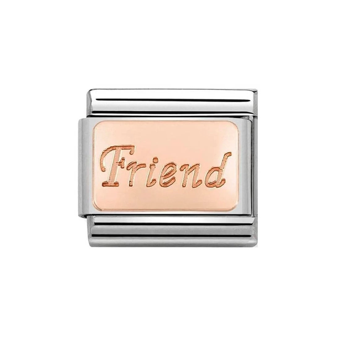 Composable Classic Rose Gold 'Friend' Charm