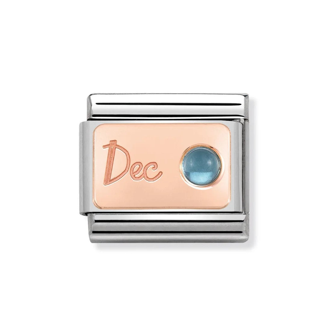 Classic Link In Stainless Steel With Rose Gold December