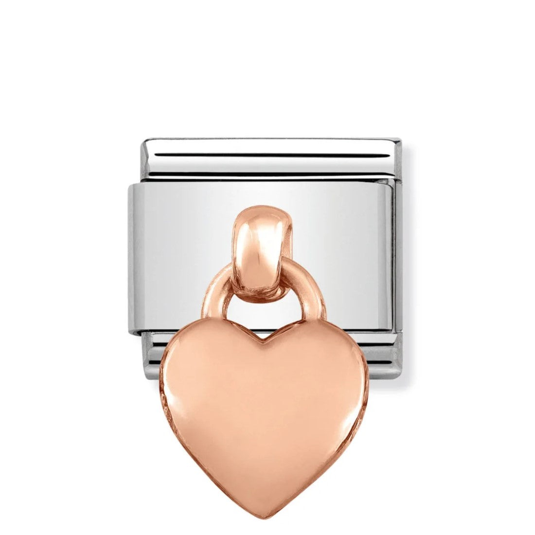 Classic Rose Gold Heart Charm Link