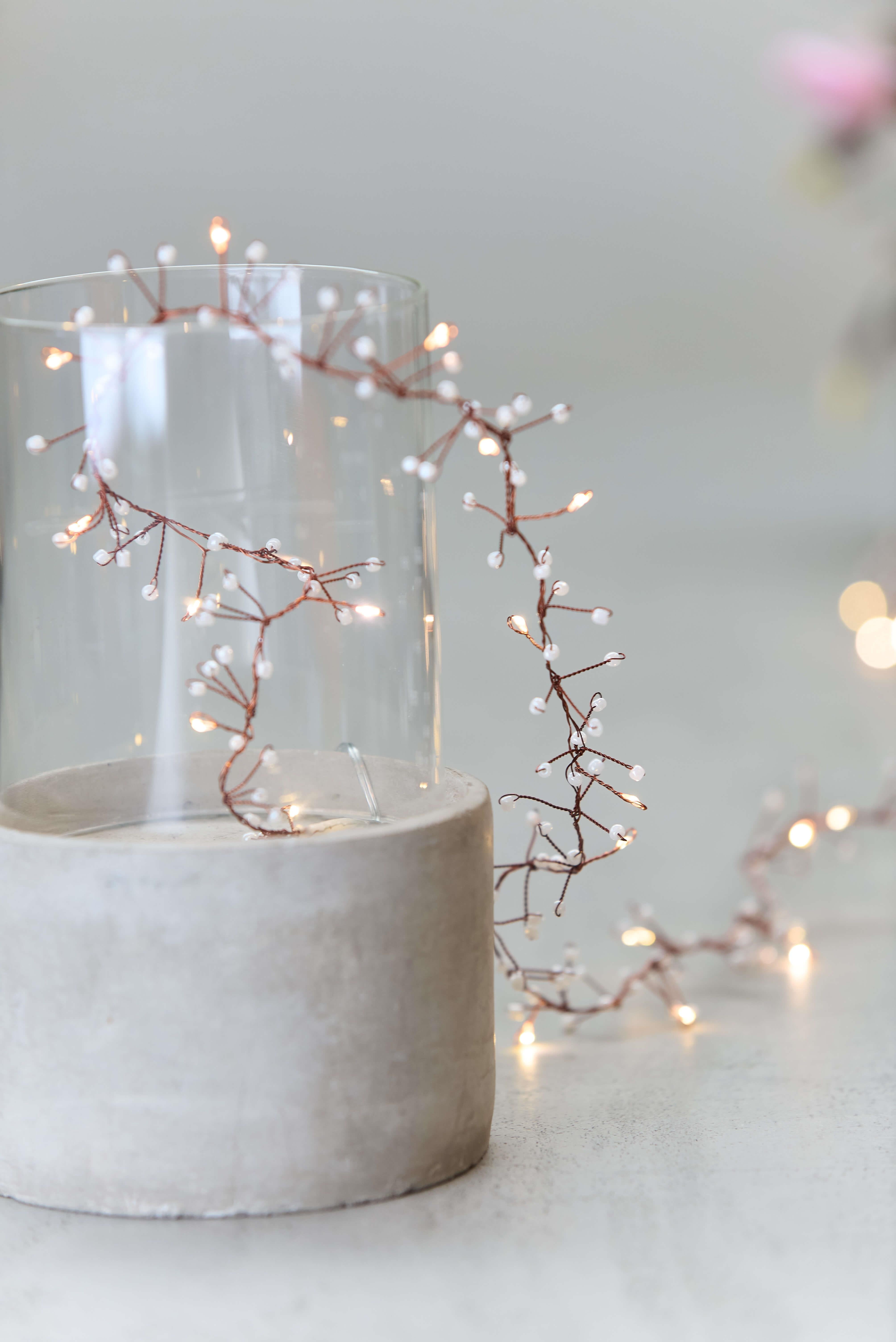 Batt Jewel Cluster (White) String Lights