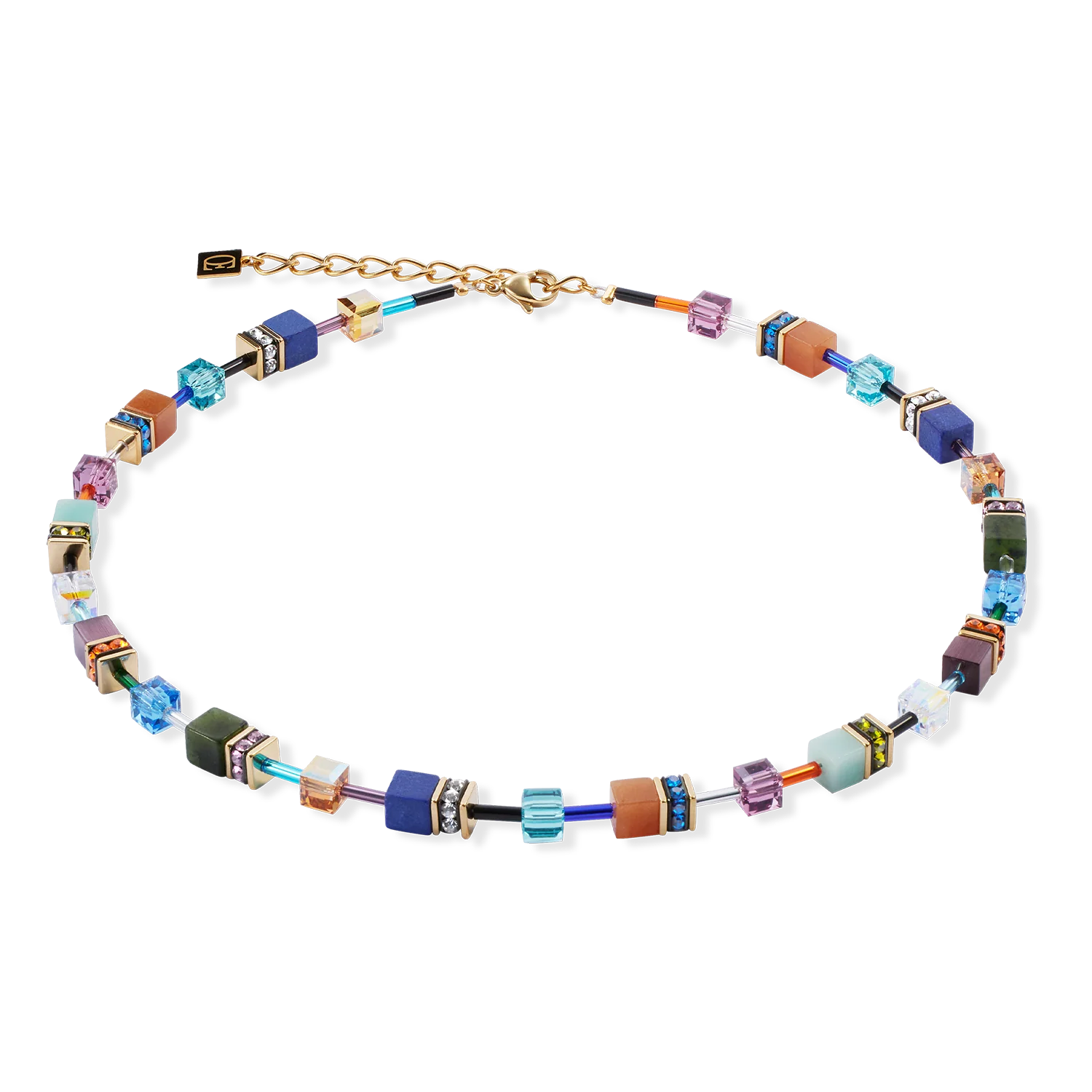 GeoCUBE Iconic Precious Multicolour Motion Necklace