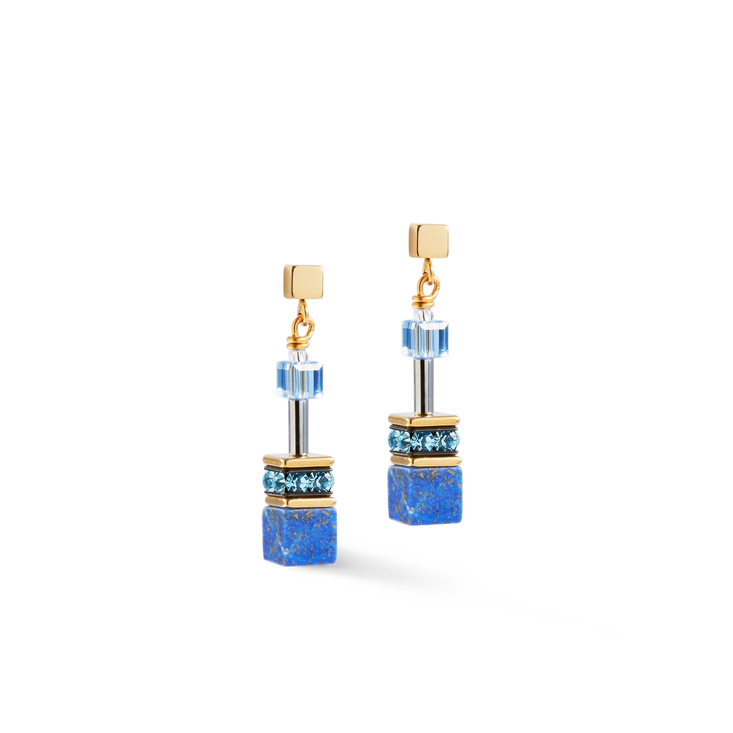 GeoCUBE Iconic Precious Blue Earrings