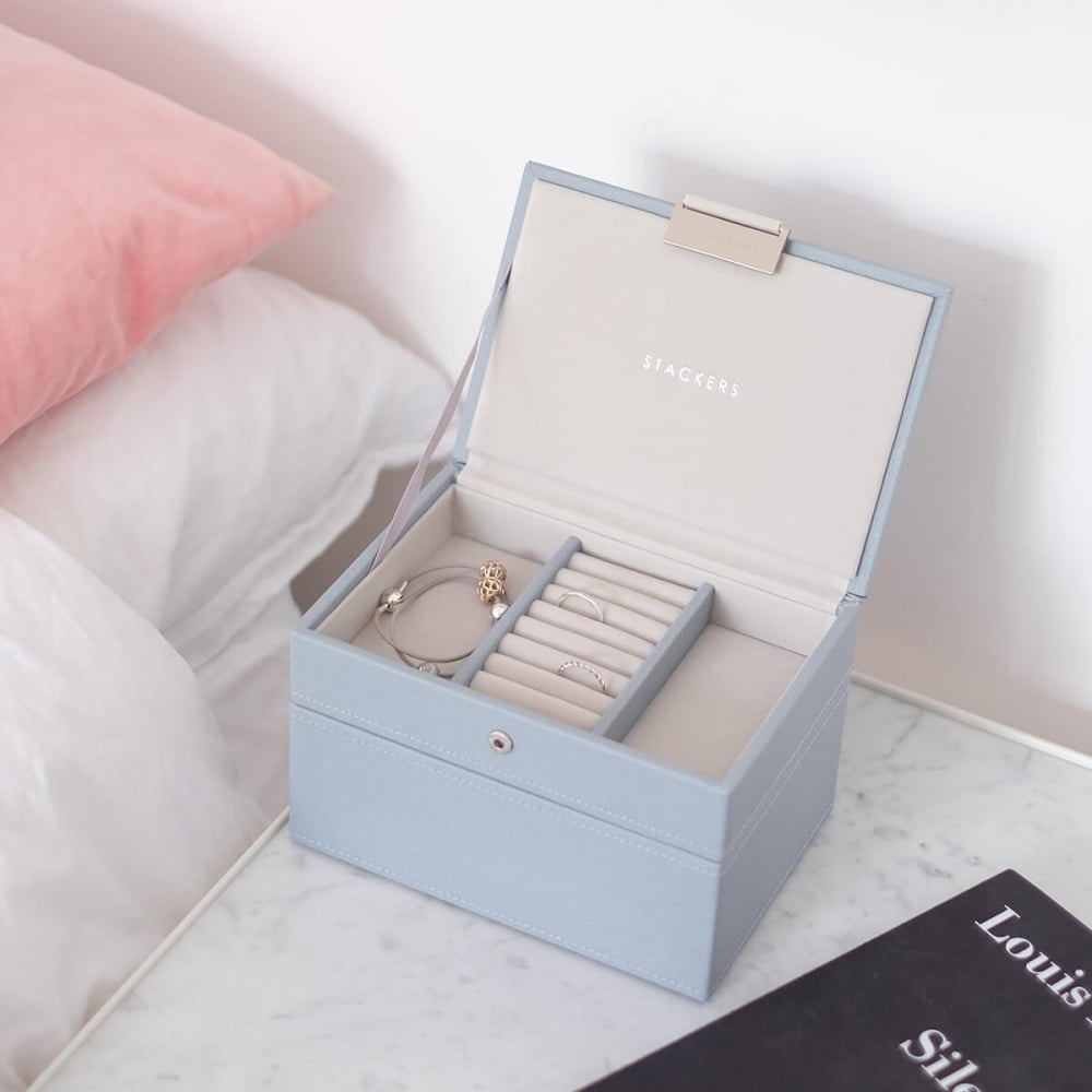 Dusky Blue Mini Set Of 2 Stackers