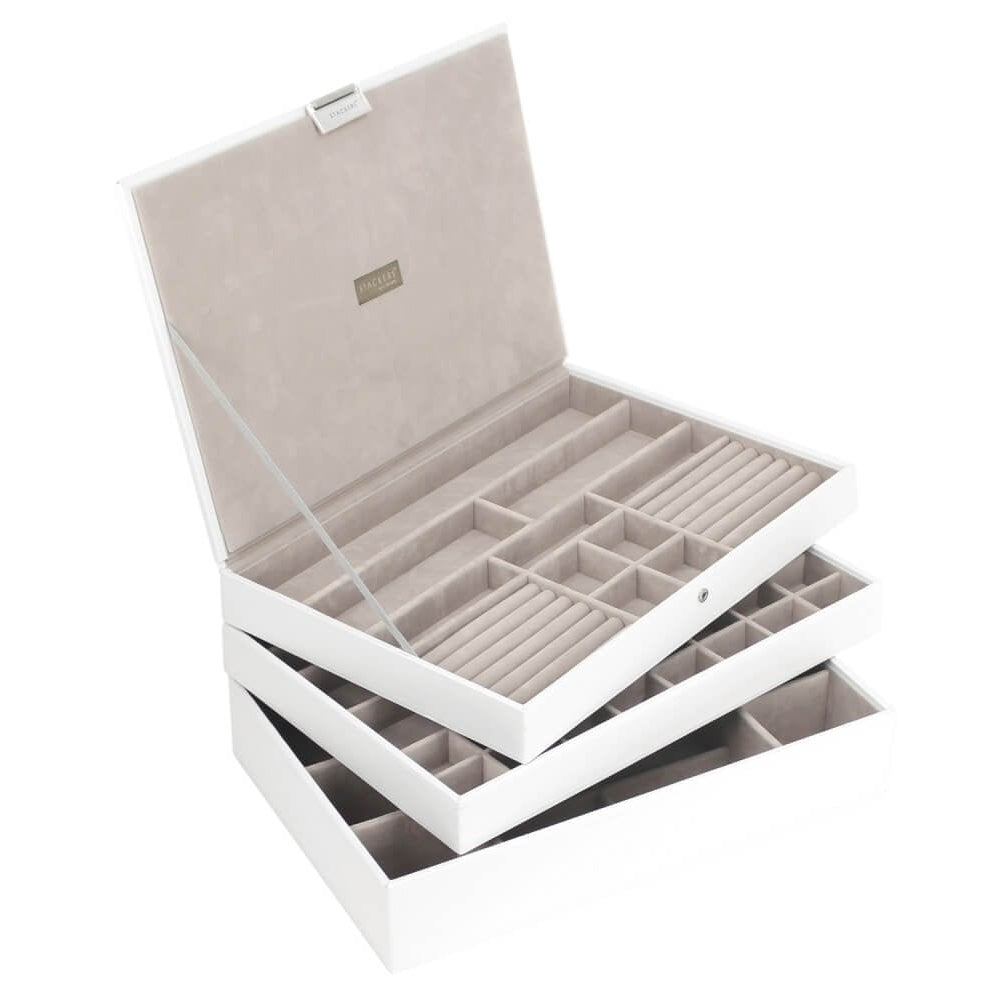 White Supersize Set Of 3 Stacker