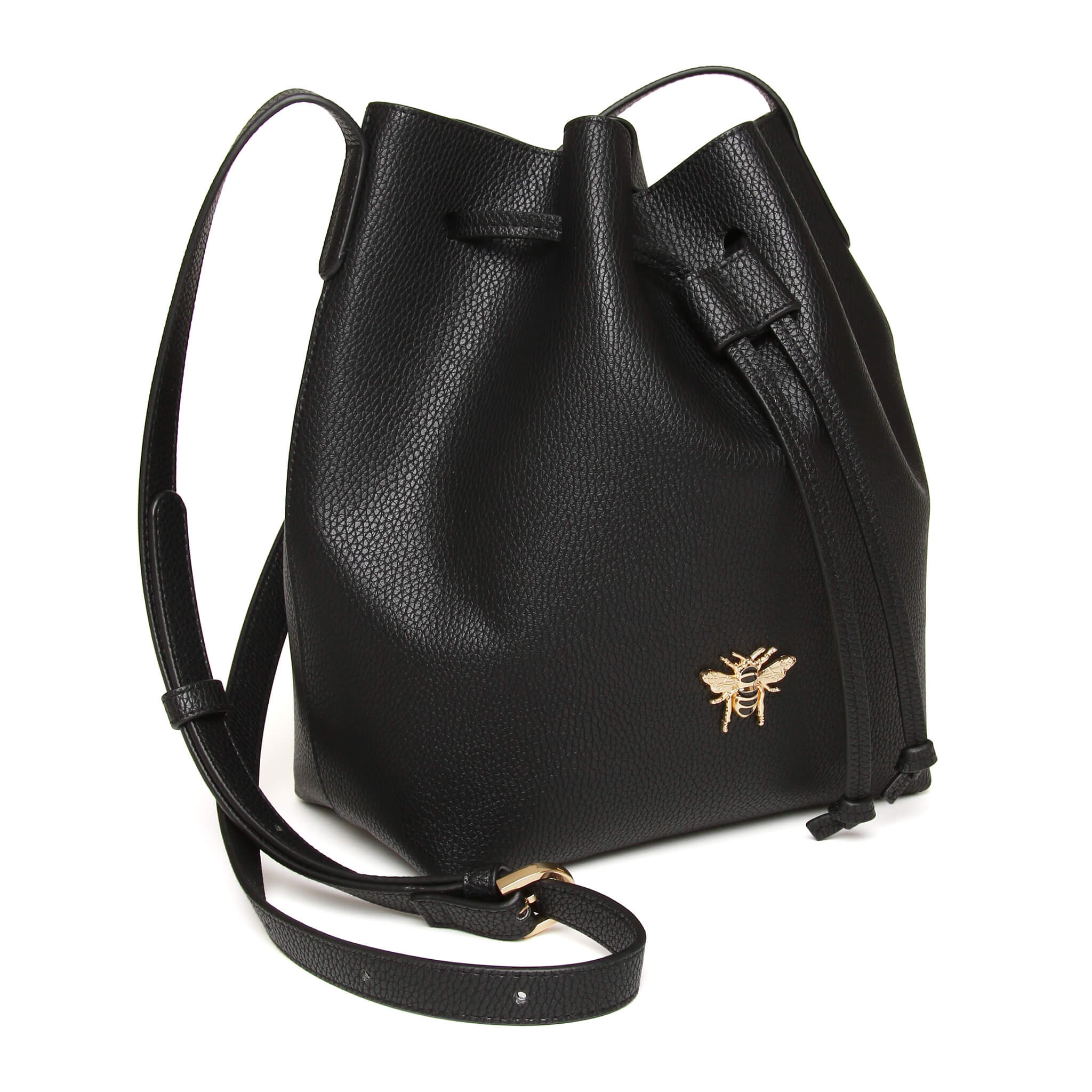Bucket Cross Body Bag In Black