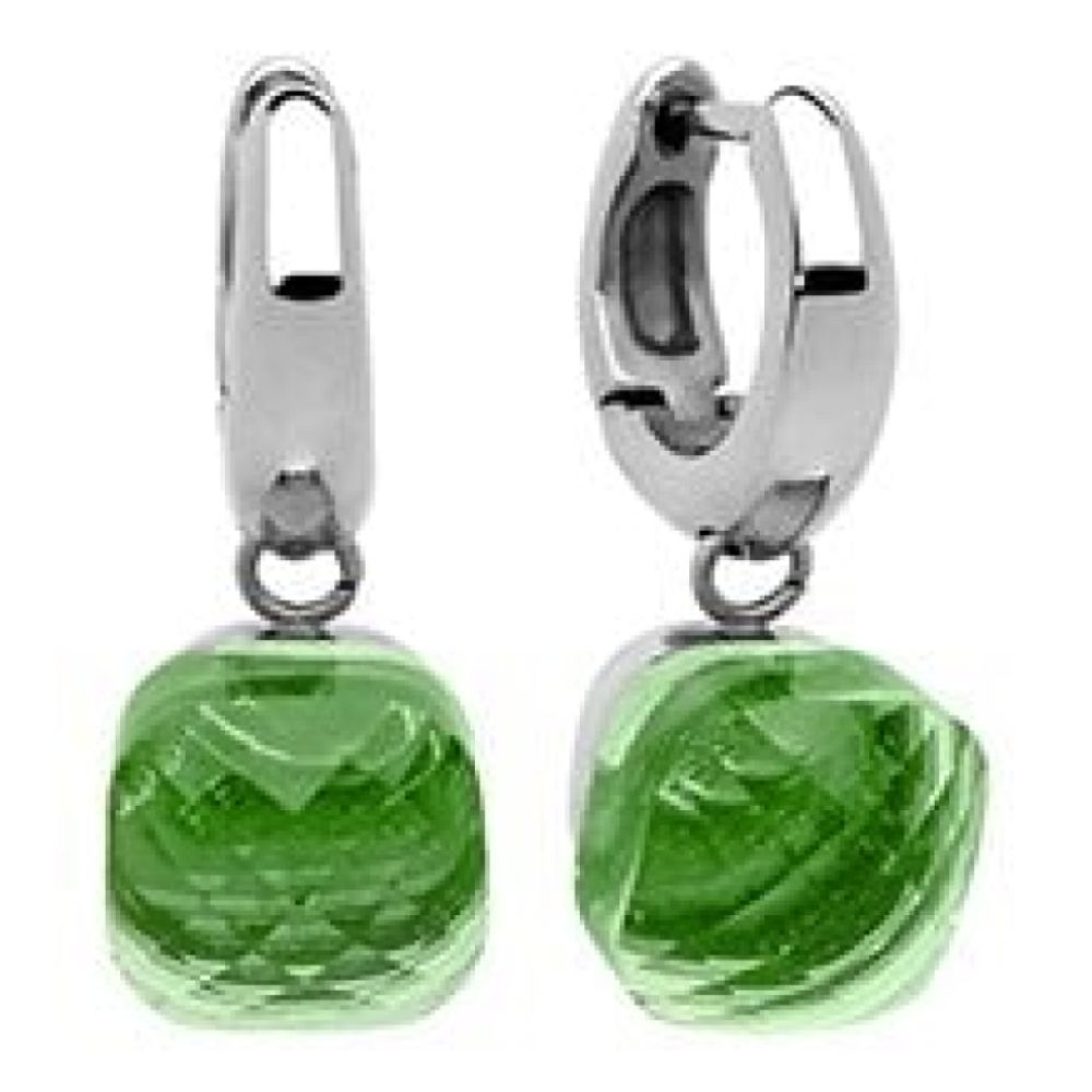 Creole "Firenze" Big (S/P) Peridot Earrings