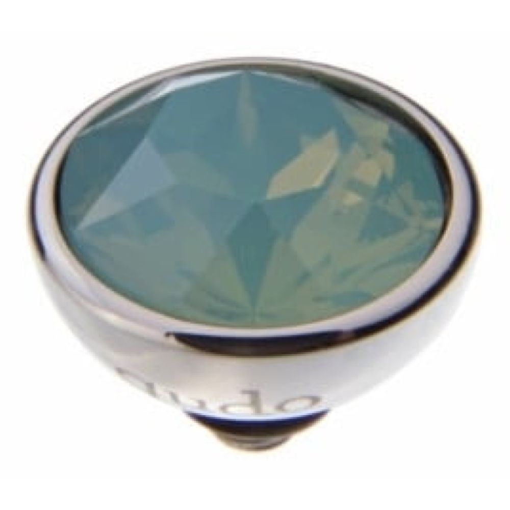 Famosa Silver 10mm Bottone Ring Top Pacific Opal