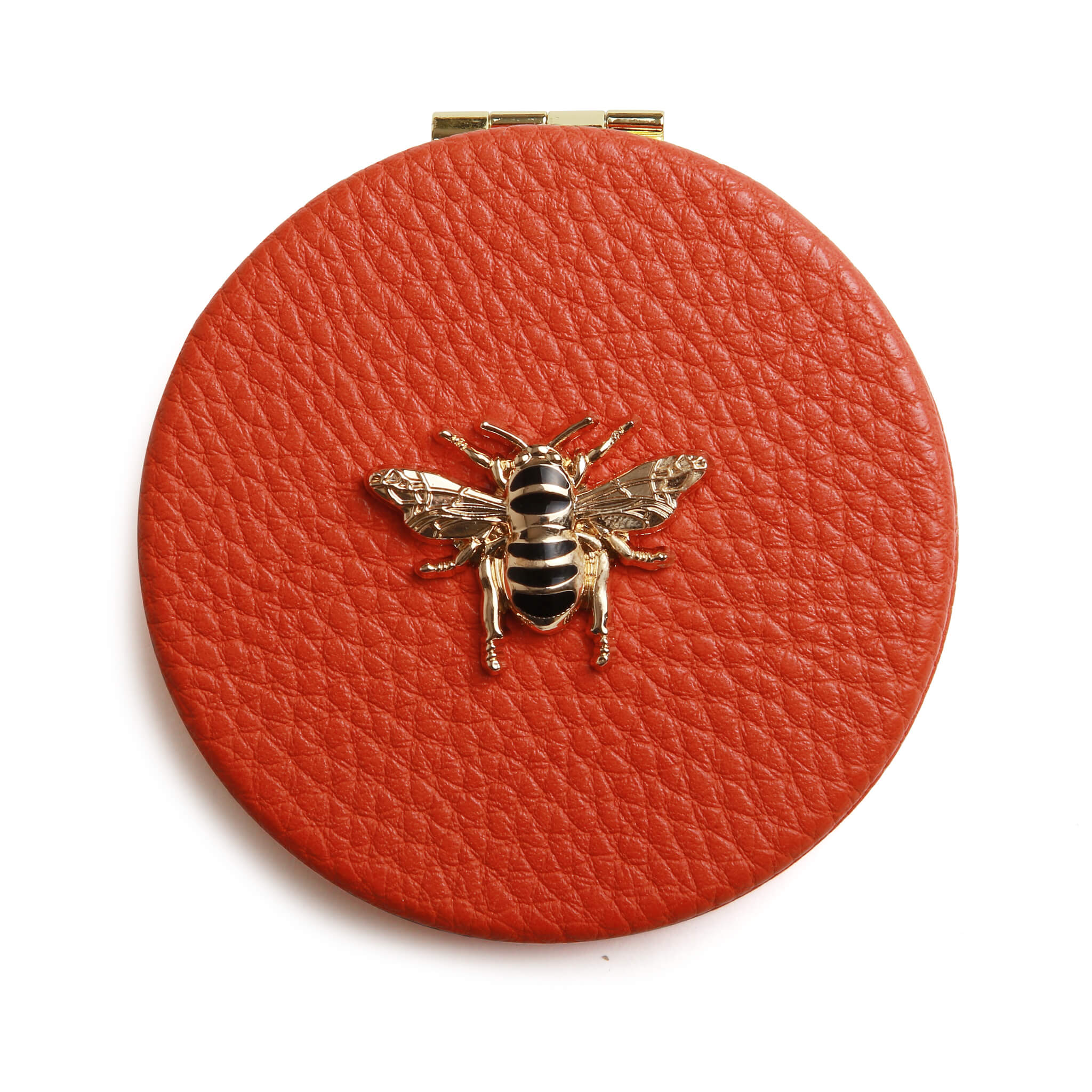 Round Compact Mirror Orange