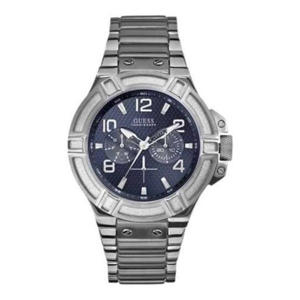 Stainless Steel Rigor Blue Date Display Dial Watch