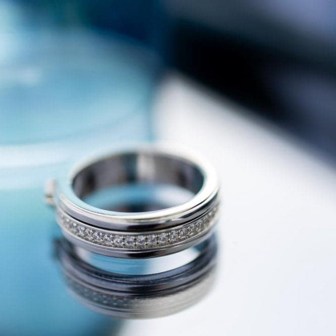 Celeste Astoria Starburst CZ Spinner Ring