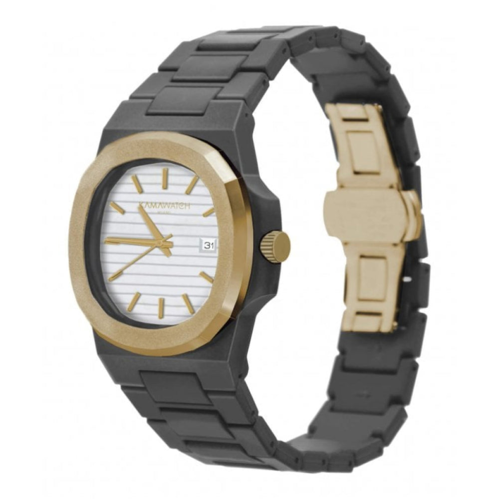 Vintage Pegaso Grey & White Strap Wristwatch