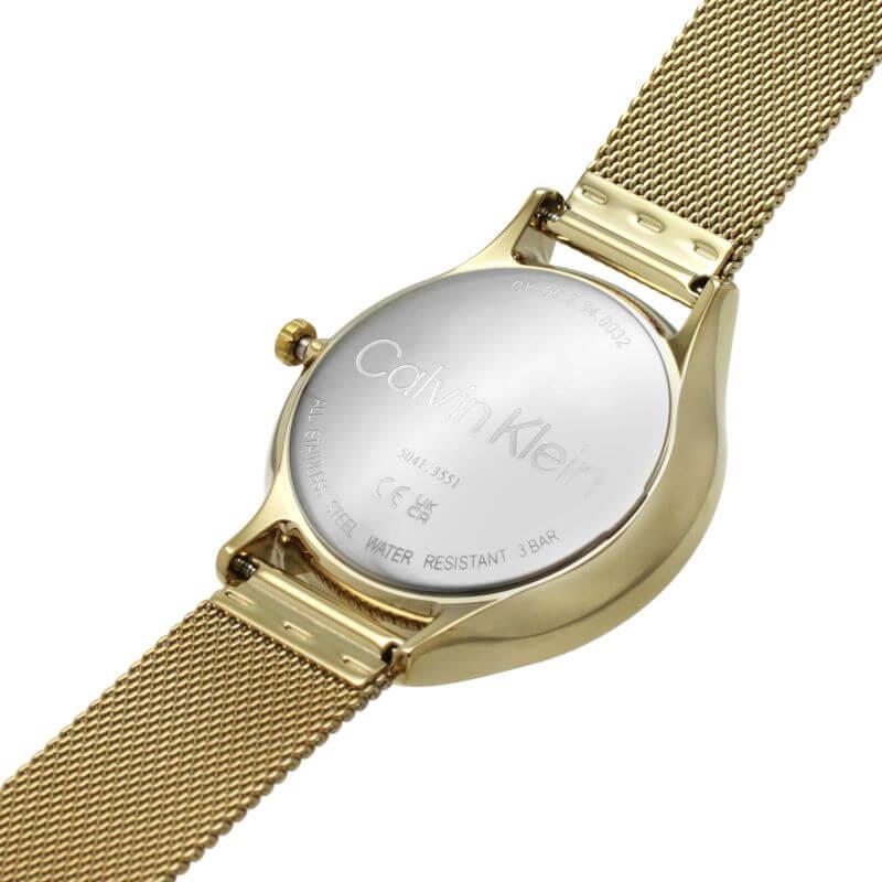 Multifunction Gold Plated Day and Date Steel Mesh Bracelet Strap Watch
