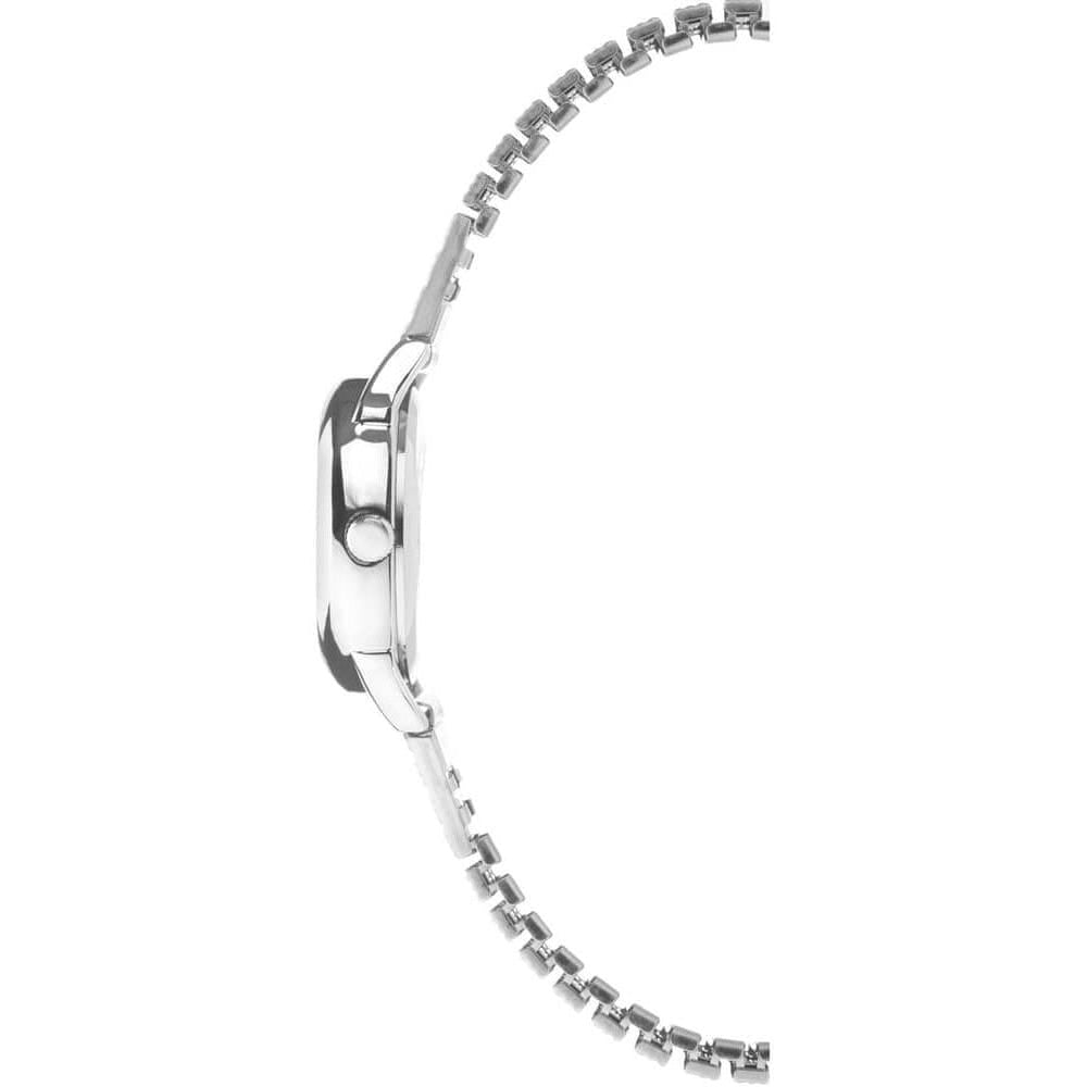 Stainless Steel Expander Bracelet Strap & Case With White Dial Ladies Watch