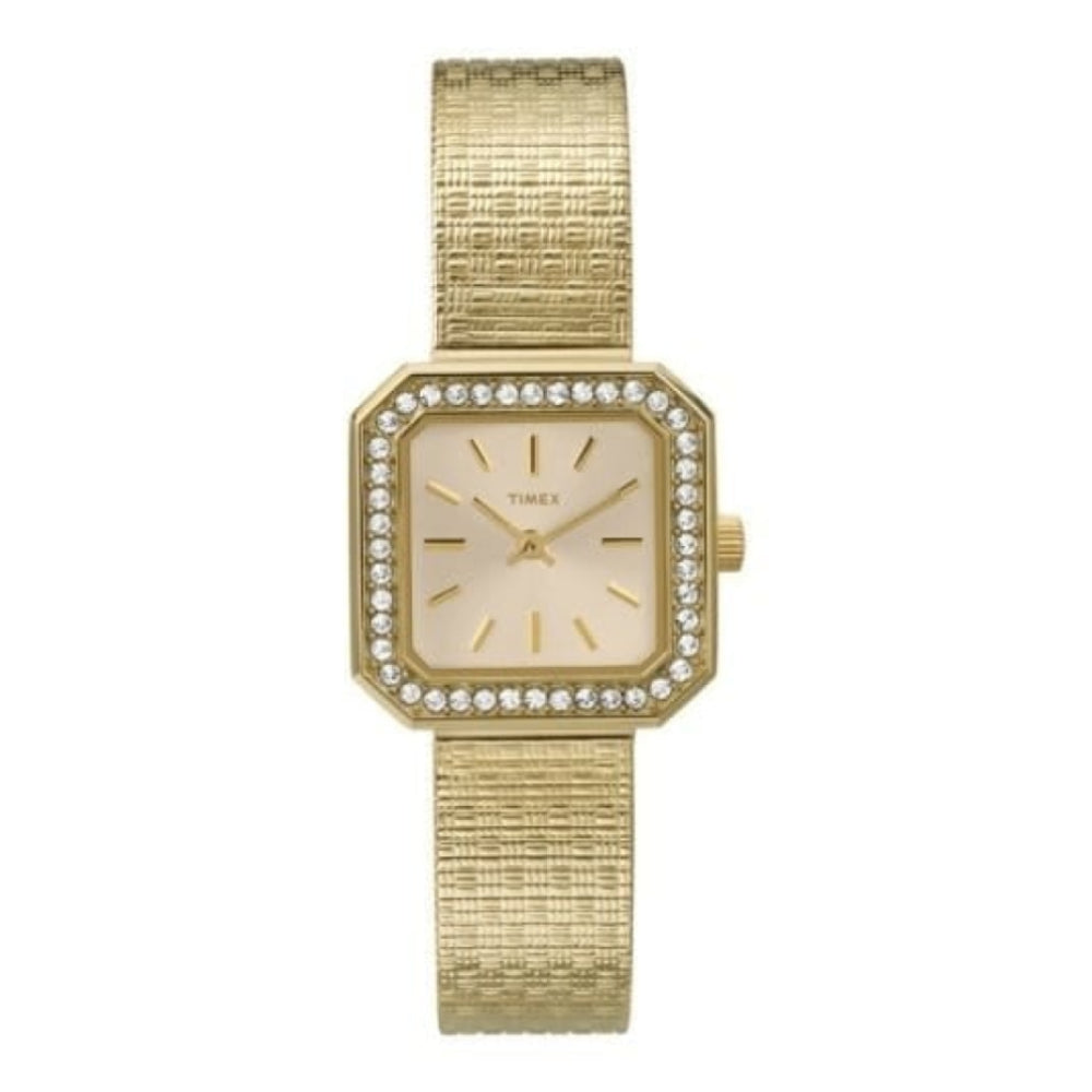Ladies Gold Tone Square Wristwatch