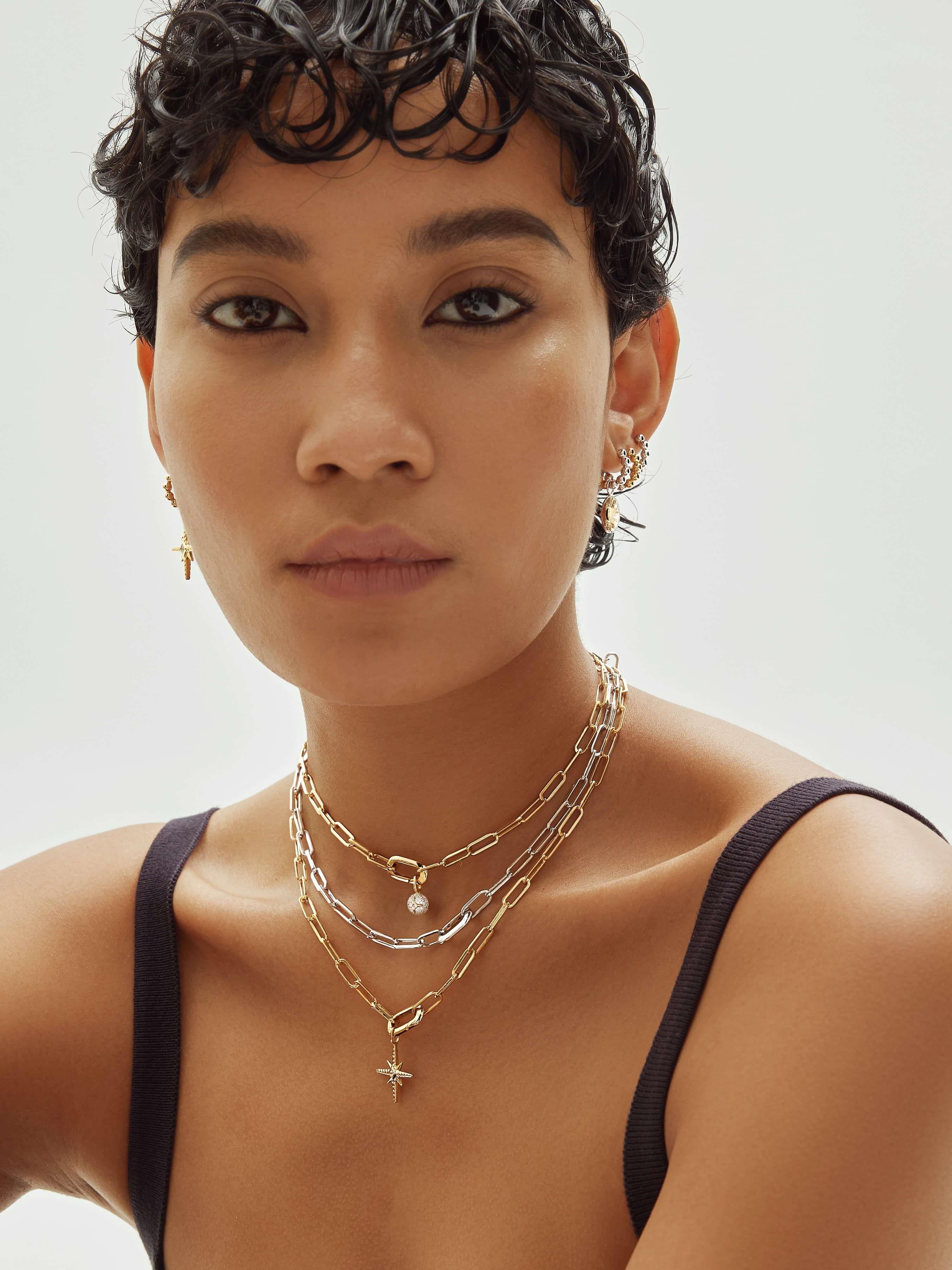Gold Linked Chunky Chain Necklace