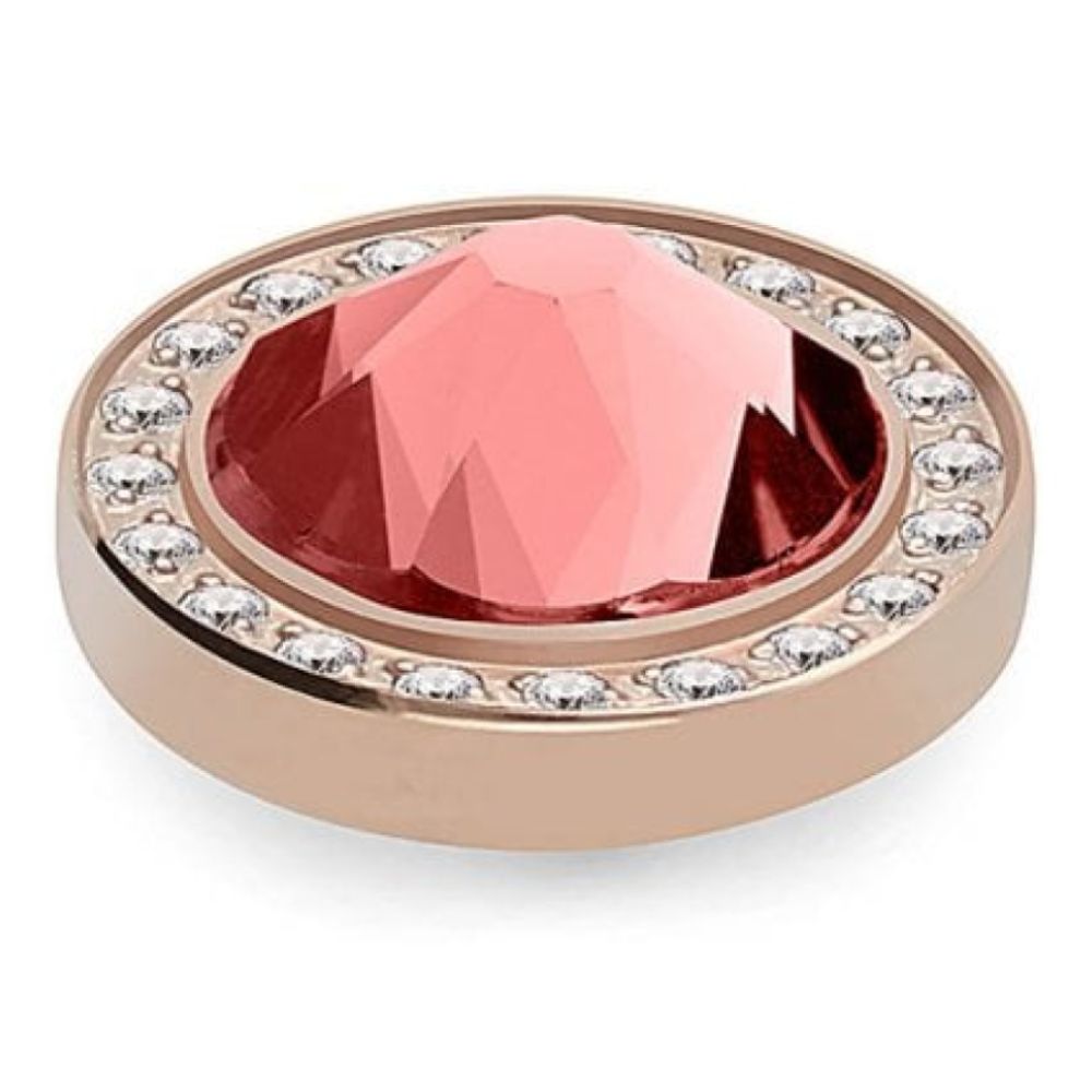 10.5mm Interchangeable Canino Deluxe Rose Peach Crystal Top in RG