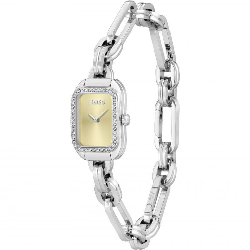 Hailey Light Gold Dial SS Bracelet Strap Ladies Watch