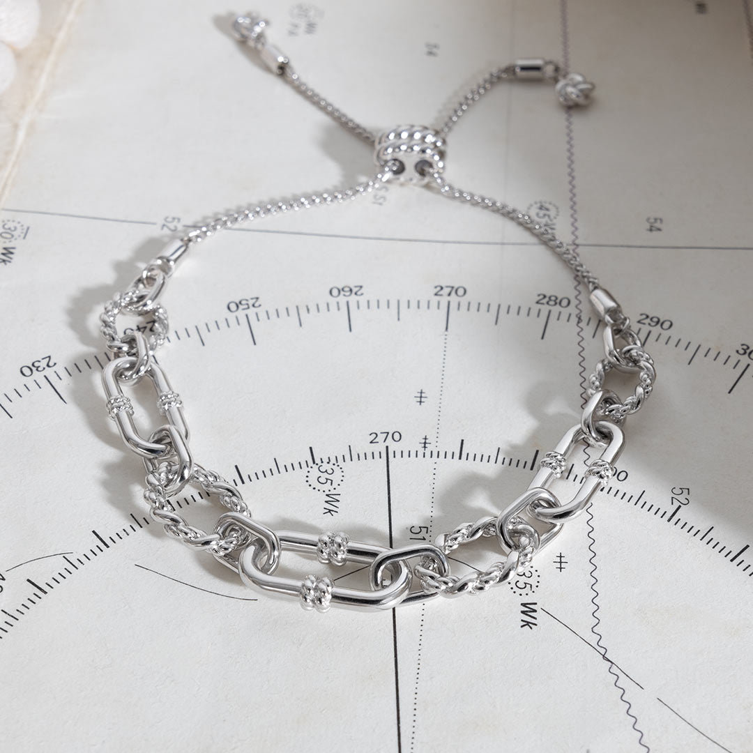 Marina Rope Link Duo Graduated Toggle Bracelet