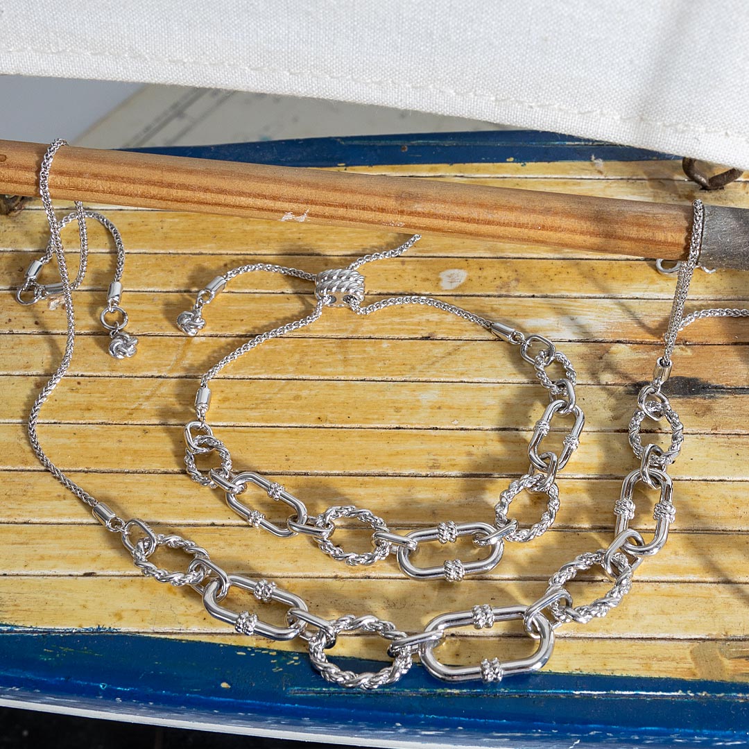 Marina Rope Link Duo Graduated Toggle Bracelet