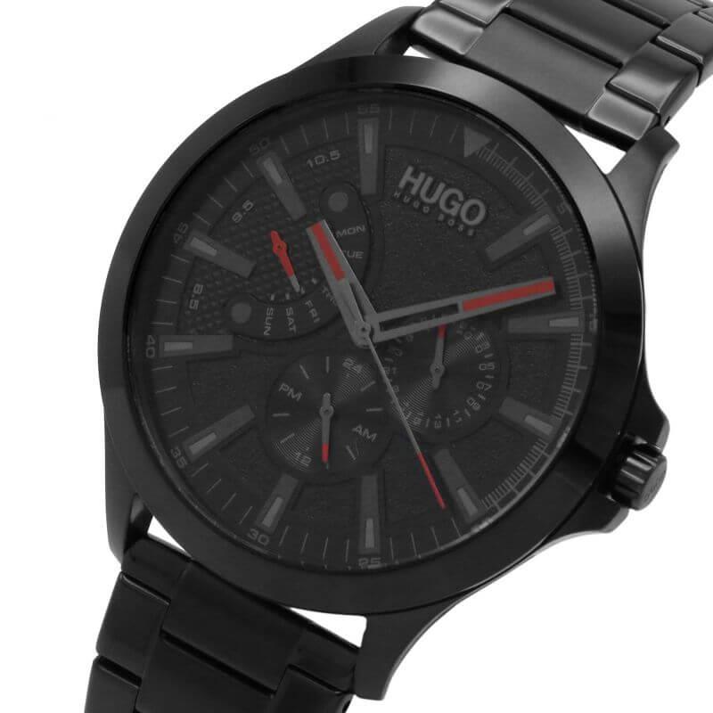 LEAP Black Multifunctional Dial & Black Bracelet Strap Gents Watch