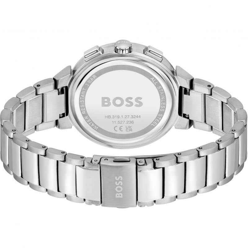 One Champagne Chronograph Dial SS Bracelet Strap Ladies Watch