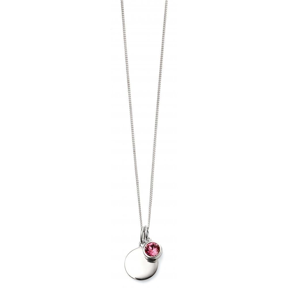 Oct Birth Stone Sterling Silver Pendant
