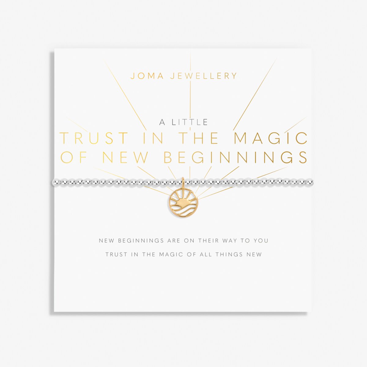A Little 'Trust In The Magic Of New Beginnings' Silver & Gold Plated Bracelet
